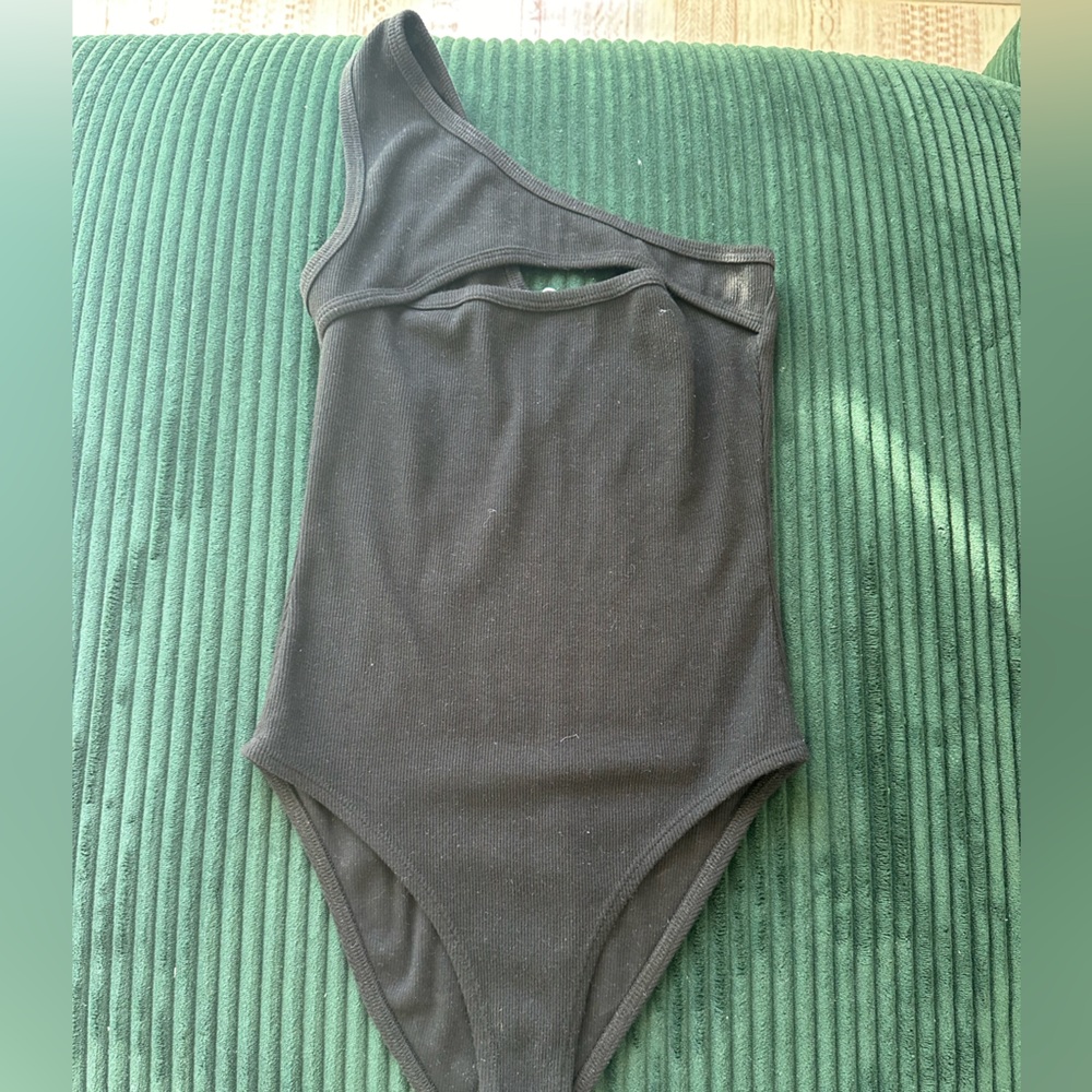 Zara Black One-Shoulder Bodysuit